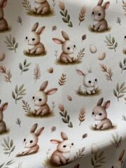 Minik Tavşan Desenli Kumaş 3