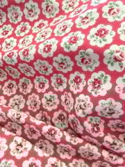 Vintage Top Güllü Narçiçeği Zeminli Çiçekli Kumaş