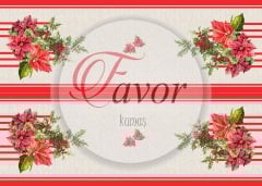 Yılbaşı Çiçeği Runner ve Supla Kumaşı