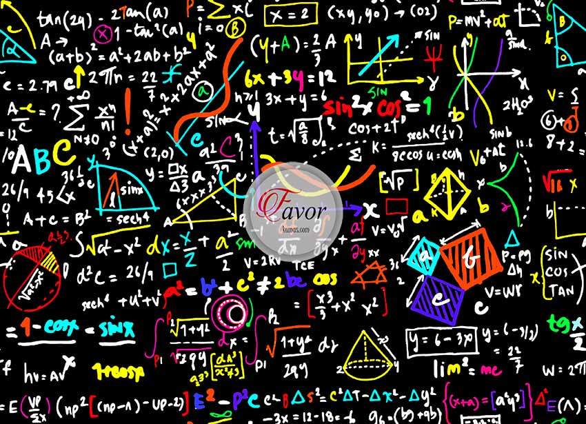 Matematik Desenli Kumaş 2