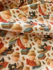 Küçük Terzi Desenli Kumaş