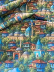 Nostalji Bursa Desenli Kumaş