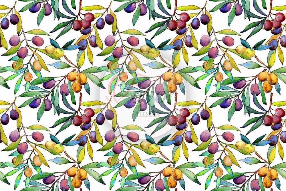 Zeytin Dalı Desenli Kumaş