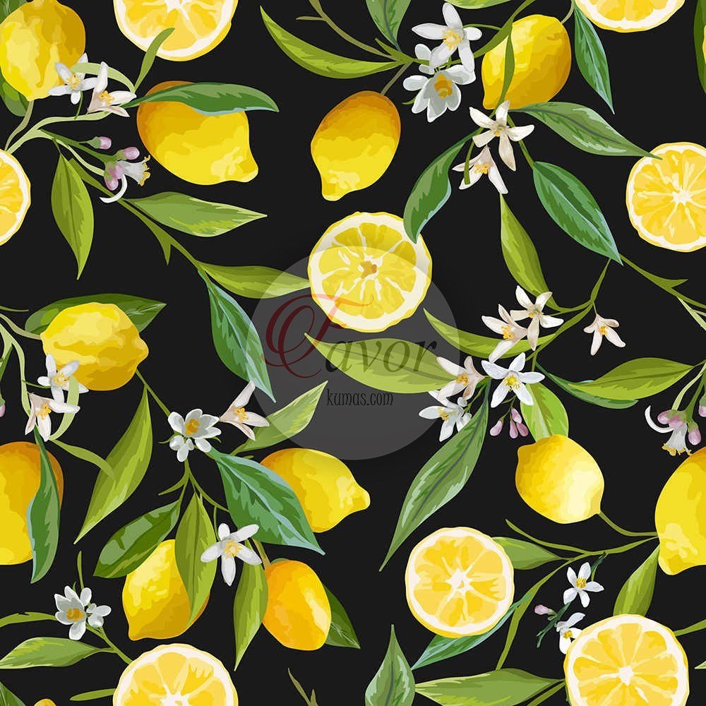 Limon Desenli Kumaş 2