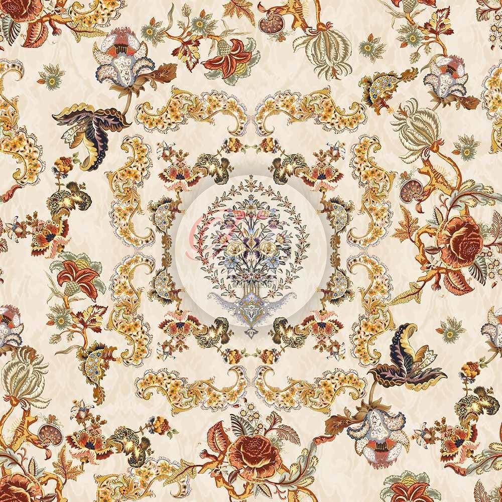 Altın Rengi Etnik Desenli Kumaş