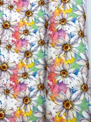 Suluboya Papatya Desenli Kumaş