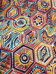 Renkli Desenli Döşemelik Kumaş