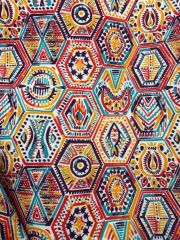 Renkli Desenli Döşemelik Kumaş