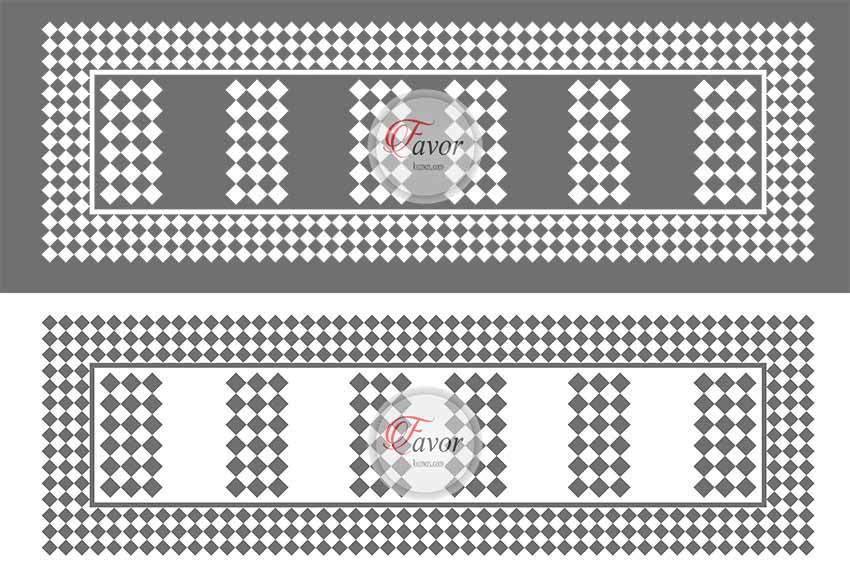 Kareli Runner Kumaşı 1 mt -2 adet runner  GRİ