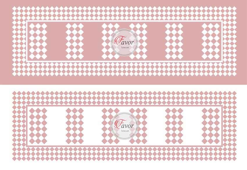 Kareli Runner Kumaşı 1 mt- 2 adet runner PEMBE