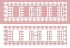 Kareli Runner Kumaşı 1 mt- 2 adet runner PEMBE