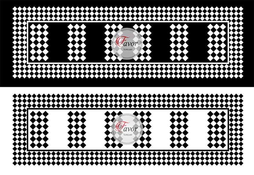 Kareli Runner Kumaşı 1 mt-2 adet runner siyah