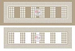 Kareli Runner Kumaşı 1 mt-6 adet supla EKRU