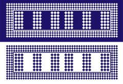 Kareli Runner Kumaşı 1 mt-6 adet supla lacivert