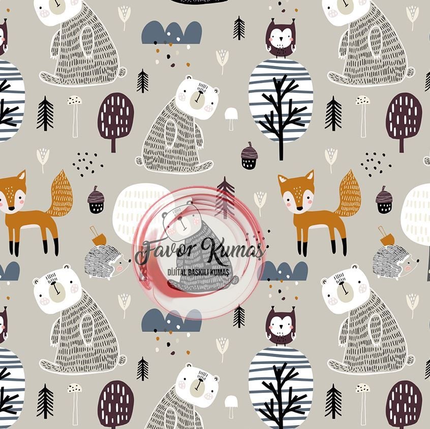 Orman Desenli Kumaş 2