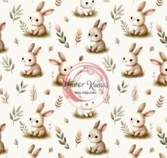 Minik Tavşan Desenli Kumaş 3