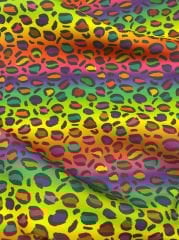 Renkli Leopar Desenli Kumaş