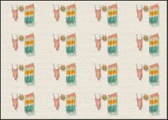 Plaj Desenli Kumaş 25x35 cm -1 mt