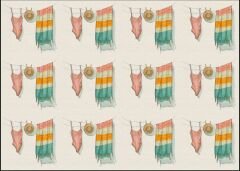 Plaj Desenli Kumaş 33x35 cm-1 mt