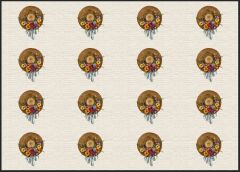 Hasır Şapka Desenli Kumaş 25x35 cm -1 mt