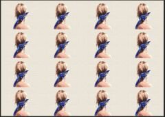 Bandanalı Kız Desenli Kumaş 25x35 cm -1 mt