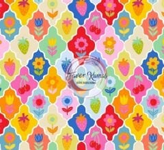 Renkli Moroccan Desenli Kumaş