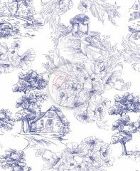 Toile De jouy Desenli Kumaş 2