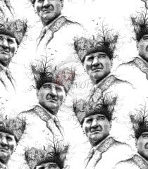 Atatürk Desenli Kumaş