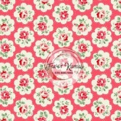 Vintage Top Güllü Narçiçeği Zeminli Çiçekli Kumaş