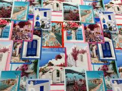 Bodrum Şehir Desenli Kumaş