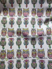 Baykuş Desenli Kumaş 4