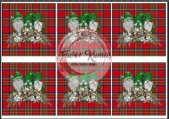 Yılbaşı Temalı Runner ve Supla Kumaşı 3 kırlent -45x45 cm- 6 adet