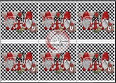 Cüce Baskılı Runner ve Supla Kumaşı kırlent -45x45 cm- 6 adet