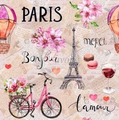 Paris Desenli Kumaş 3