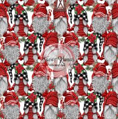 Yılbaşı Cücesi Desenli Kumaş Döşemelik Petek Kumaş