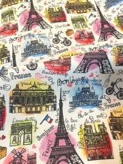 Paris Desenli Kumaş