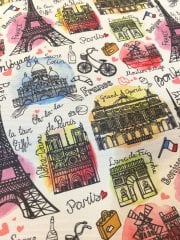 Paris Desenli Kumaş