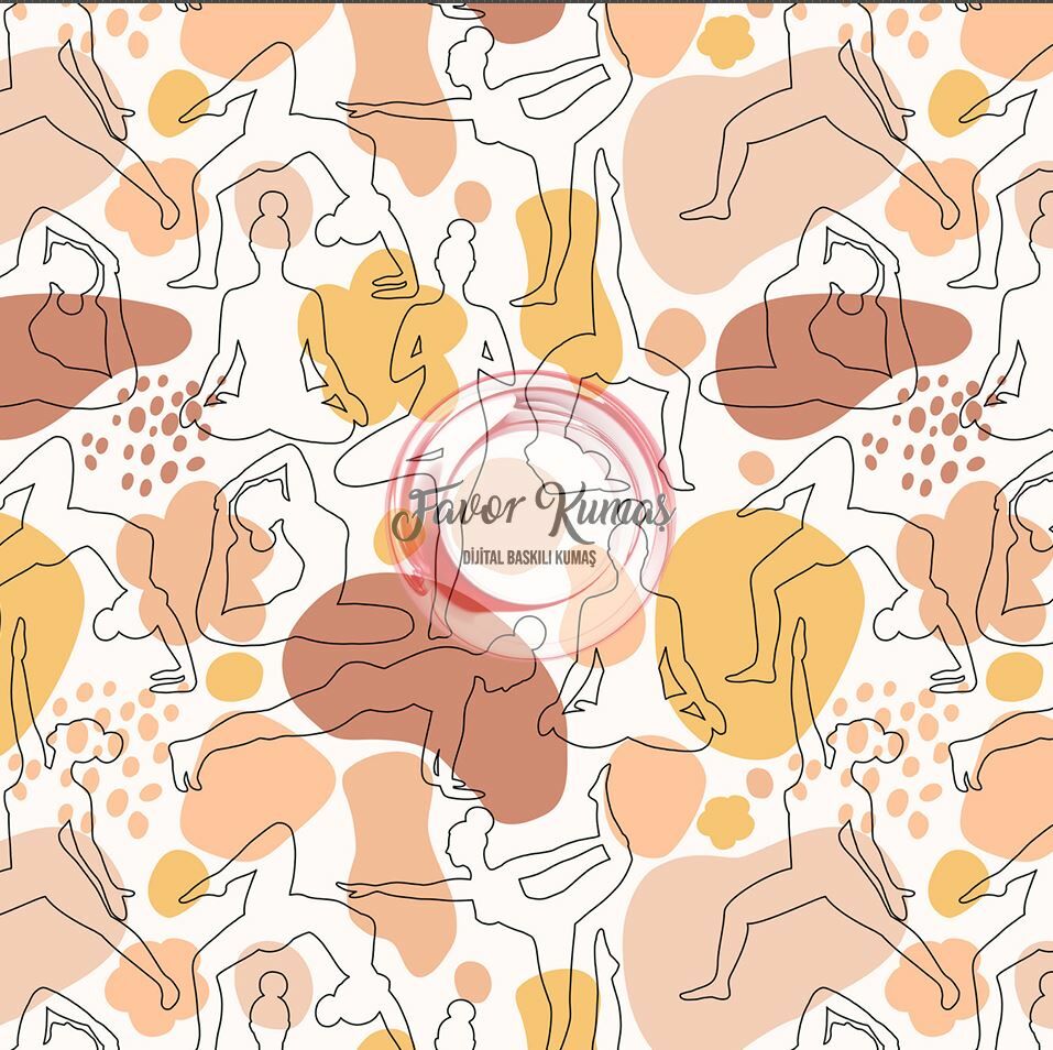 Yoga Desenli Kumaş Elite Poplin Kumaş