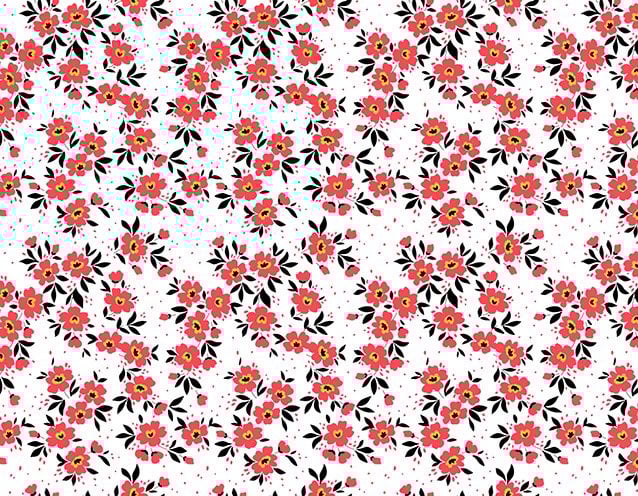 Küçük Çiçek Desenli Kumaş 2 Döşemelik Petek Kumaş - beyaz