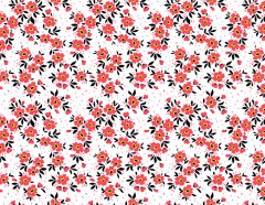 Küçük Çiçek Desenli Kumaş 2 Döşemelik Petek Kumaş - beyaz