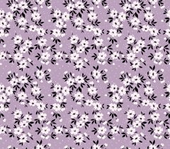 Küçük Çiçek Desenli Kumaş 2 Döşemelik Petek Kumaş - lila