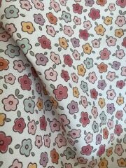Soft Renkli Çıtır Çiçek Desenli Kumaş
