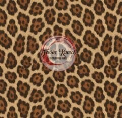 3D Leopar Desenli Kumaş