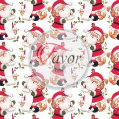 Noel Baba Desenli Kumaş 2