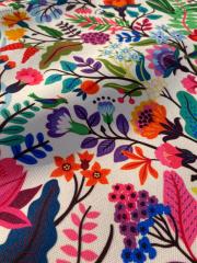 Botanik Çiçek Desenli Kumaş