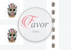 Karakter Desenli Çanta Kumaşı baykuş