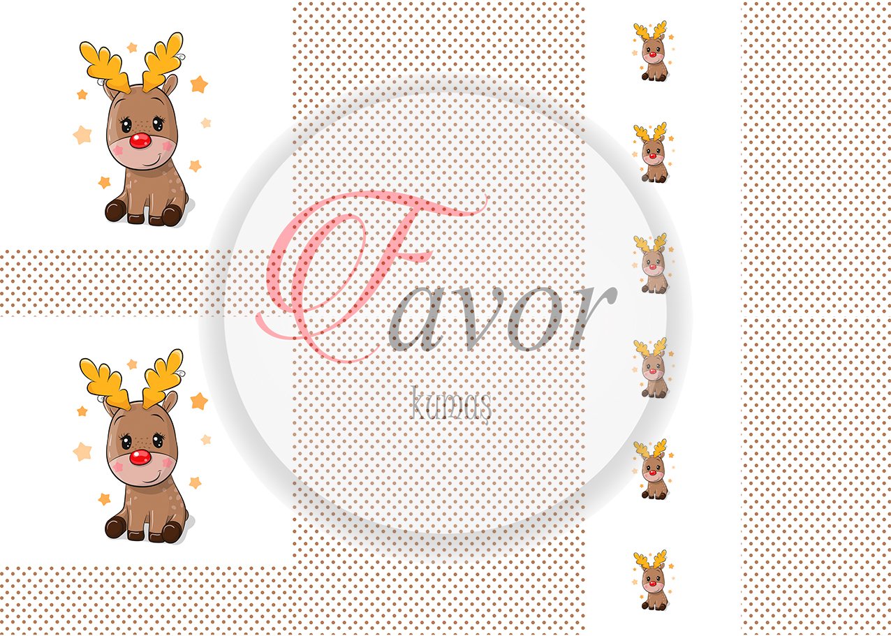 Karakter Desenli Çanta Kumaşı geyik