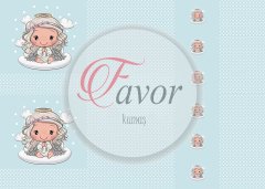 Karakter Desenli Çanta Kumaşı melek