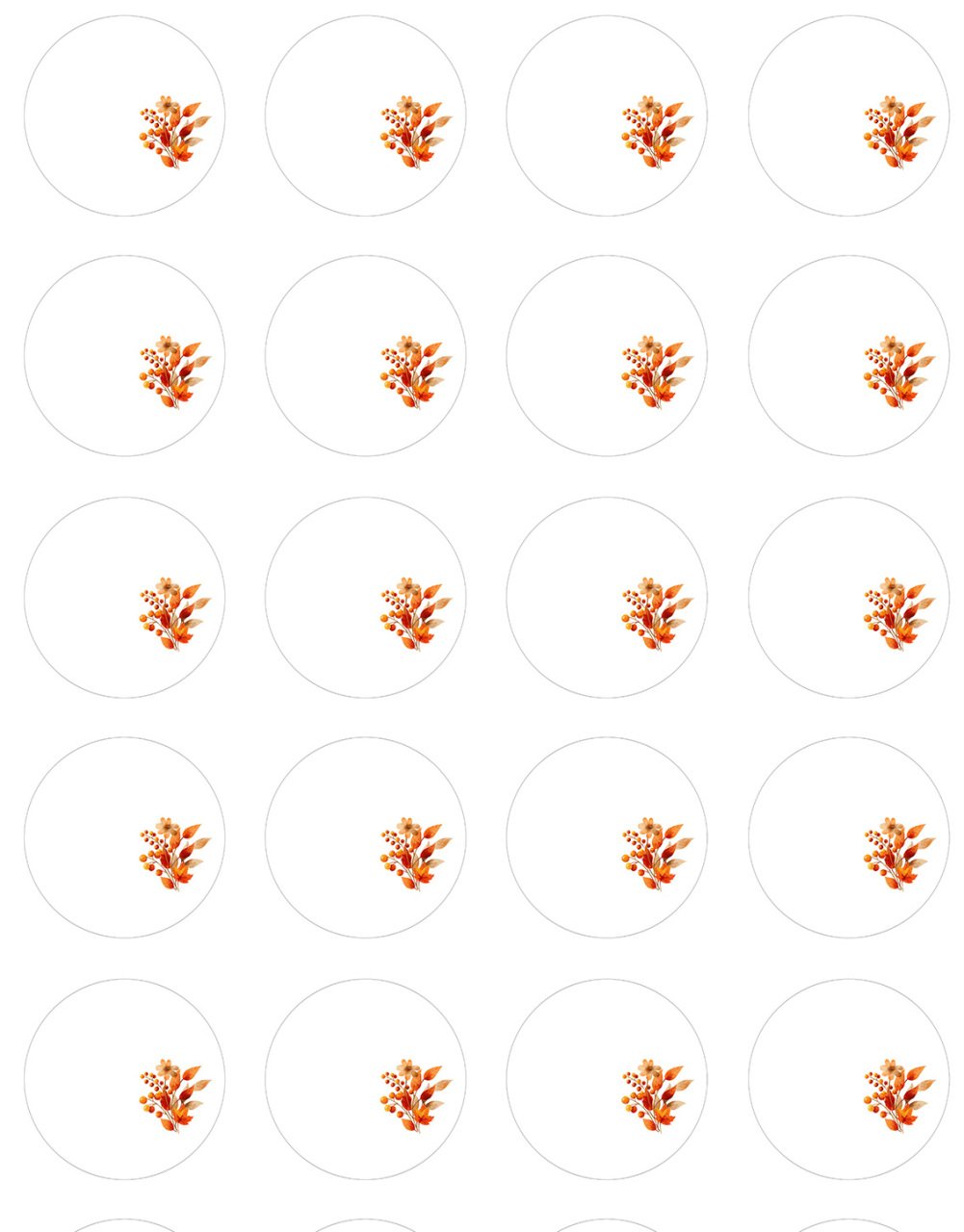 Turuncu Çiçekli Kahve Supla Kumaşı 20 tane kahve suplası-1,5 mt