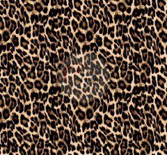 Koyu Leopar Desenli Kumaş